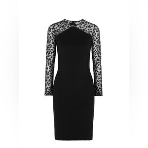 Stella McCartney New Elegant Black Leopard Print Dress